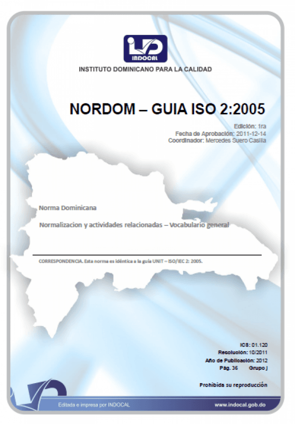 NORDOM – GUÍA ISO 2:2005 - NORMALIZACIÓN Y ACTIVIDADES RELACIONADAS. VOCABULARIO GENERAL.